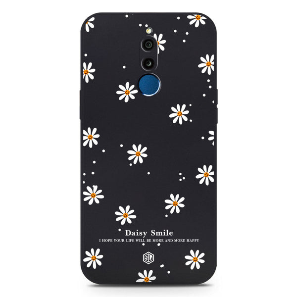 Daisy Smile Design Soft Phone Case - Black - Huawei Mate 10 Lite