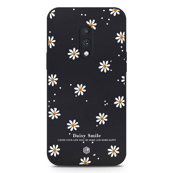 Daisy Smile Design Soft Phone Case - Black - OnePlus 7