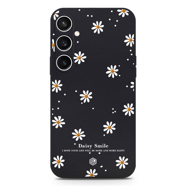 Daisy Smile Design Soft Phone Case - Black - Samsung Galaxy S23 Fe