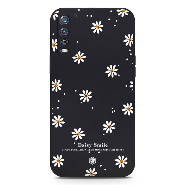 Daisy Smile Design Soft Phone Case - Black - Vivo Y11s