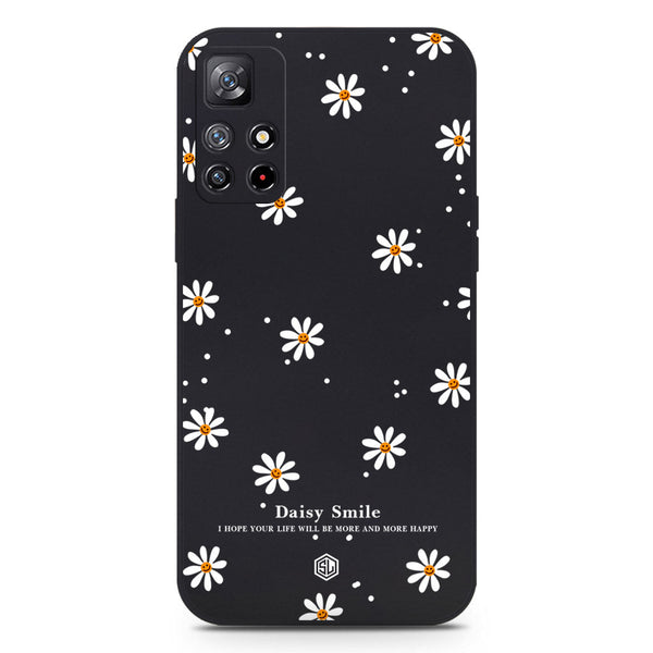 Daisy Smile Design Soft Phone Case - Black - Xiaomi Redmi Note 11 5G