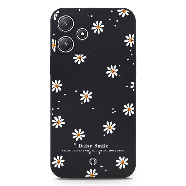 Daisy Smile Design Soft Phone Case - Black - Xiaomi Redmi Note 12R