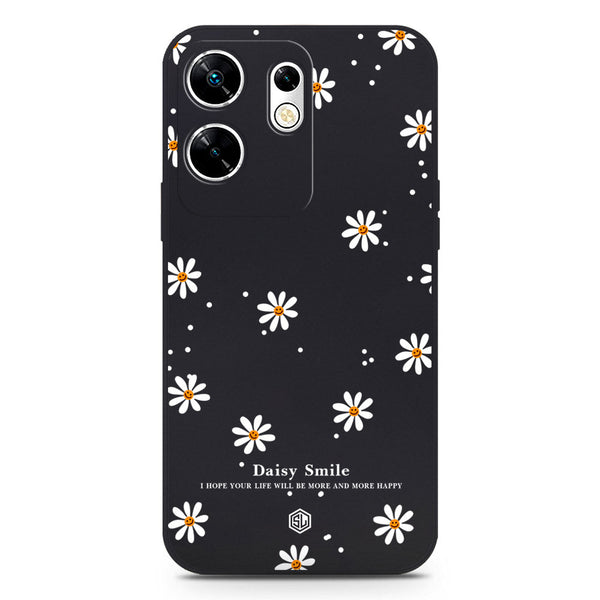 Daisy Smile Design Soft Phone Case - Black - Infinix Zero 30 4G