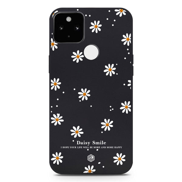 Daisy Smile Design Soft Phone Case - Black - Google Pixel 5a 5G