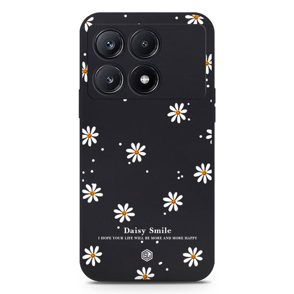 Daisy Smile Design Soft Phone Case - Black - Xiaomi Poco X6 Pro