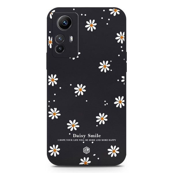Daisy Smile Design Soft Phone Case - Black - Xiaomi Redmi Note 12S
