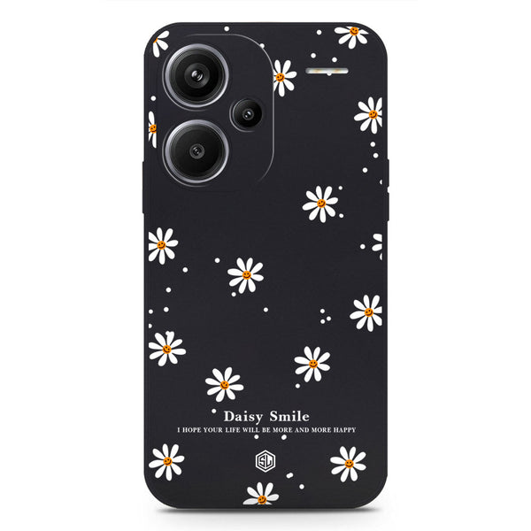 Daisy Smile Design Soft Phone Case - Black - Xiaomi Redmi Note 13 Pro Plus