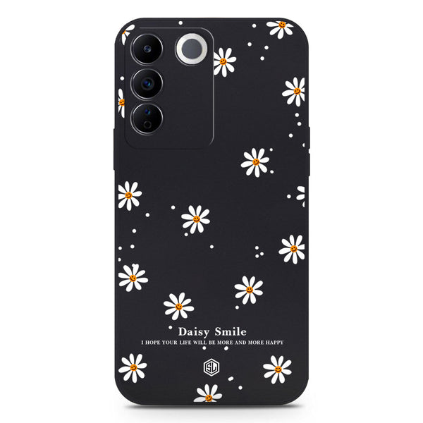 Daisy Smile Design Soft Phone Case - Black - Vivo S16e