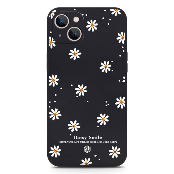 Daisy Smile Design Soft Phone Case - Silica Gel Case - Black - iPhone 13 Mini