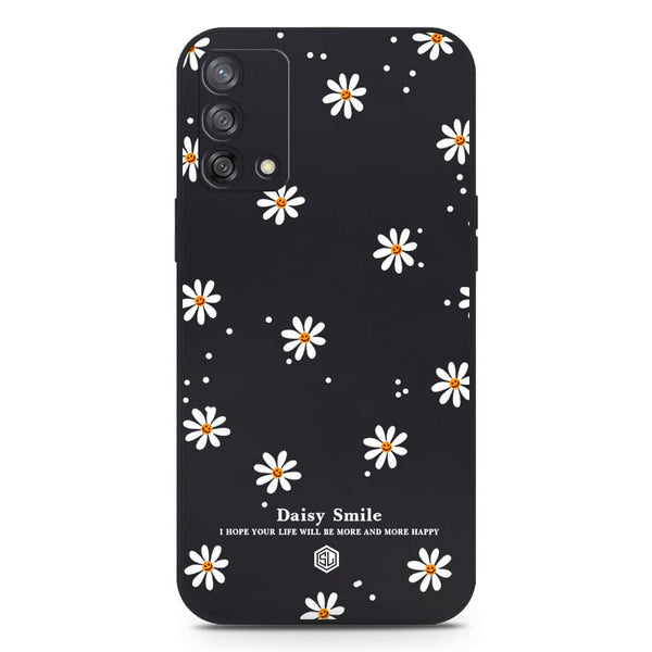 Daisy Smile Design Soft Phone Case - Silica Gel Case - Black - Oppo Reno 6 Lite
