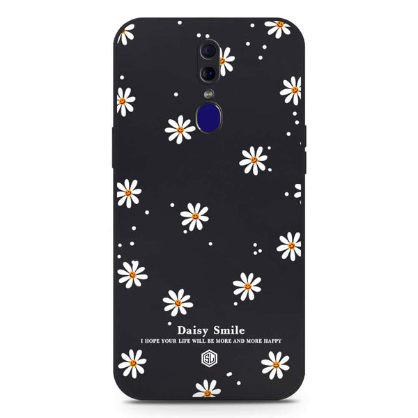 Daisy Smile Design Soft Phone Case - Silica Gel Case - Black - Oppo F11