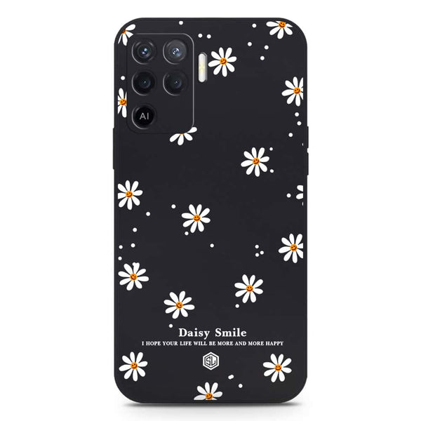 Daisy Smile Design Soft Phone Case - Silica Gel Case - Black - Oppo A94