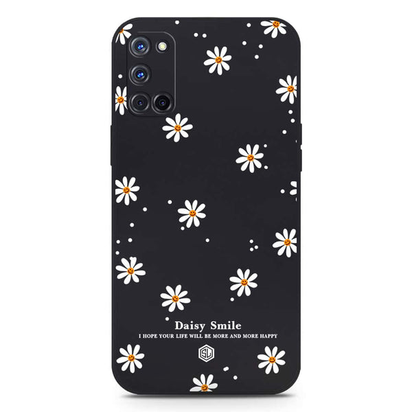 Daisy Smile Design Soft Phone Case - Silica Gel Case - Black - Oppo A92