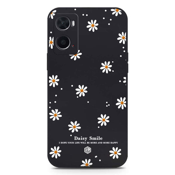 Daisy Smile Design Soft Phone Case - Silica Gel Case - Black - Oppo A76