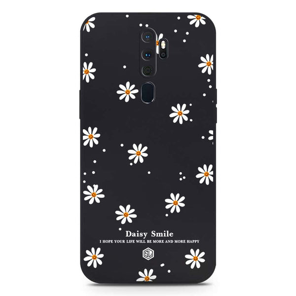 Daisy Smile Design Soft Phone Case - Silica Gel Case - Black - Oppo A9 2020