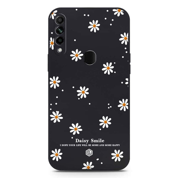 Daisy Smile Design Soft Phone Case - Silica Gel Case - Black - Oppo A8
