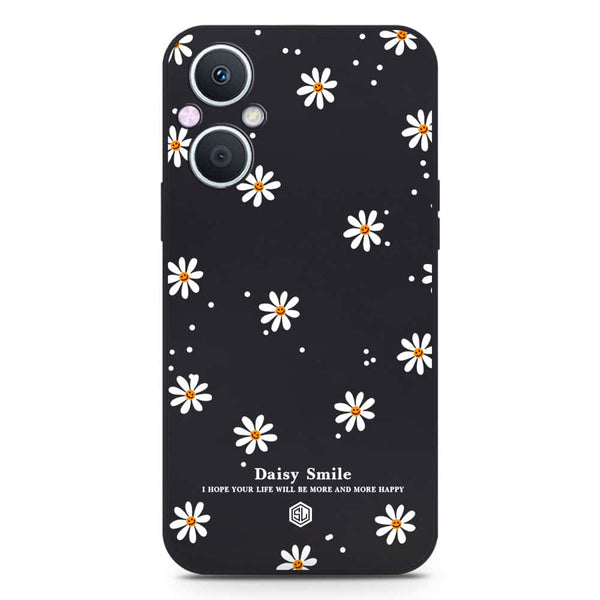 Daisy Smile Design Soft Phone Case - Silica Gel Case - Black - OnePlus Nord N20 5G