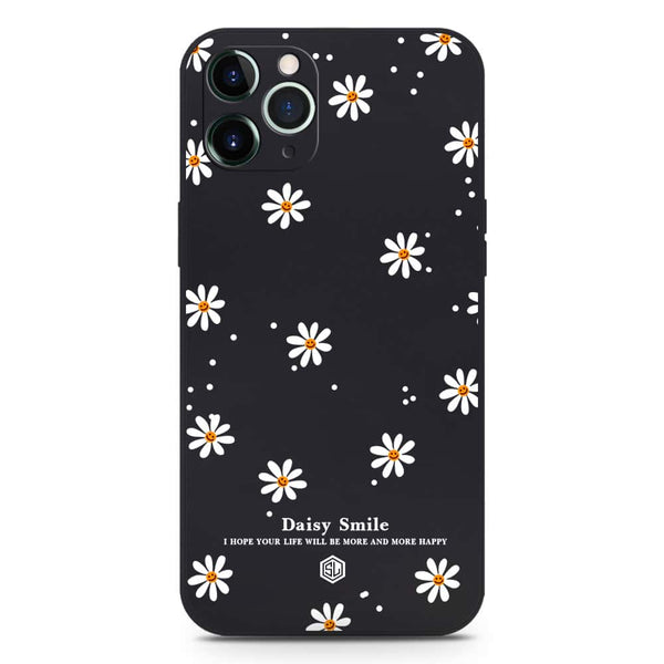 Daisy Smile Design Soft Phone Case - Silica Gel Case - Black - iPhone 11 Pro Max