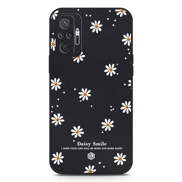 Daisy Smile Design Soft Phone Case - Silica Gel Case - Black - Xiaomi Redmi Note 10 Pro Max