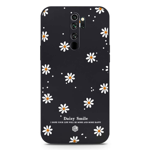 Daisy Smile Design Soft Phone Case - Silica Gel Case - Black - Xiaomi Redmi Note 8 Pro