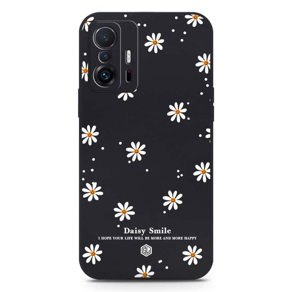 Daisy Smile Design Soft Phone Case - Silica Gel Case - Black - Xiaomi 11T Pro