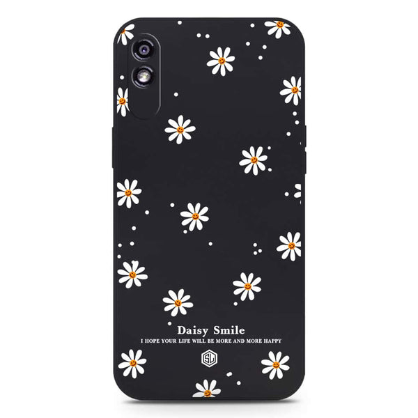 Daisy Smile Design Soft Phone Case - Silica Gel Case - Black - Xiaomi Redmi 9A