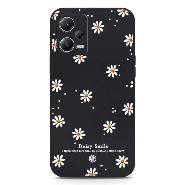 Daisy Smile Design Soft Phone Case - Silica Gel Case - Black - Xiaomi Poco X5