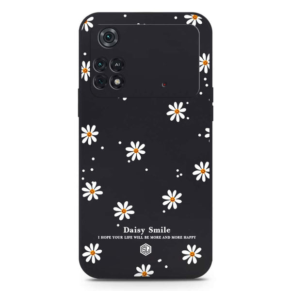 Daisy Smile Design Soft Phone Case - Silica Gel Case - Black -  Xiaomi Poco M4 Pro 5G