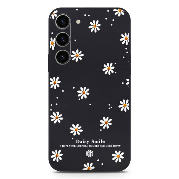 Daisy Smile Design Soft Phone Case - Silica Gel Case - Black - Samsung Galaxy S23 Plus 5G