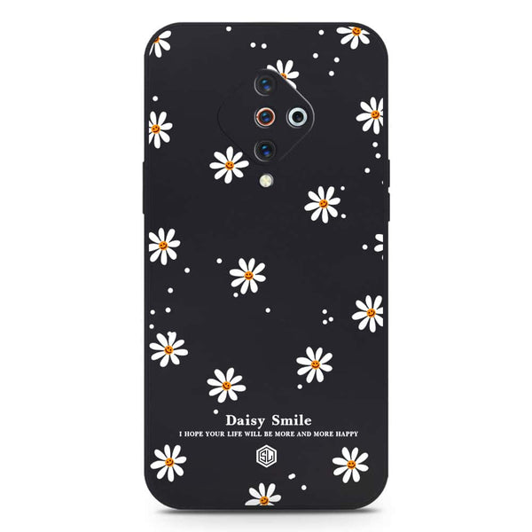 Daisy Smile Design Soft Phone Case - Silica Gel Case - Black - Vivo Y9s