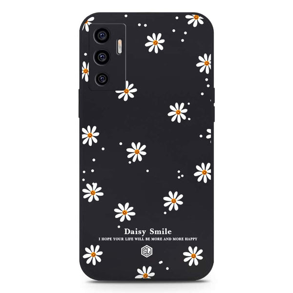 Daisy Smile Design Soft Phone Case - Silica Gel Case - Black - Vivo S10e