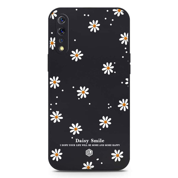 Daisy Smile Design Soft Phone Case - Silica Gel Case - Black - Vivo S1