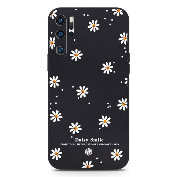 Daisy Smile Design Soft Phone Case - Silica Gel Case - Black - Huawei P30 Pro