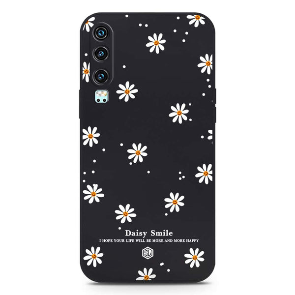 Daisy Smile Design Soft Phone Case - Silica Gel Case - Black - Huawei P30