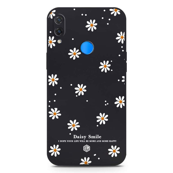 Daisy Smile Design Soft Phone Case - Silica Gel Case - Black - Huawei Nova 3i / P Smart Plus