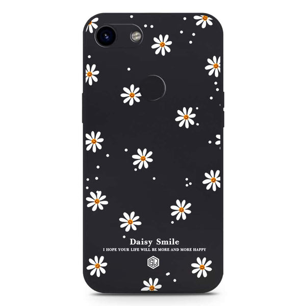 Daisy Smile Design Soft Phone Case - Silica Gel Case - Black - Google Pixel 3a