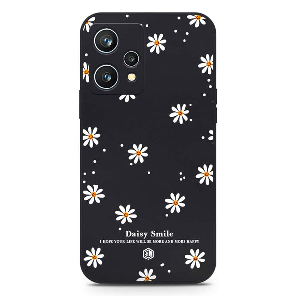 Daisy Smile Design Soft Phone Case - Silica Gel Case - Black - Realme 9 4G