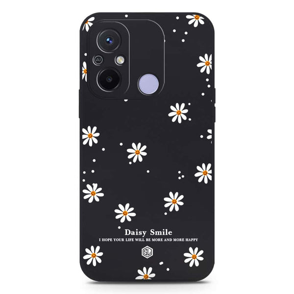 Daisy Smile Design Soft Phone Case - Silica Gel Case - Black - Xiaomi Redmi 12C