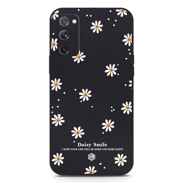 Daisy Smile Design Soft Phone Case - Silica Gel Case - Black - Samsung Galaxy S20 FE