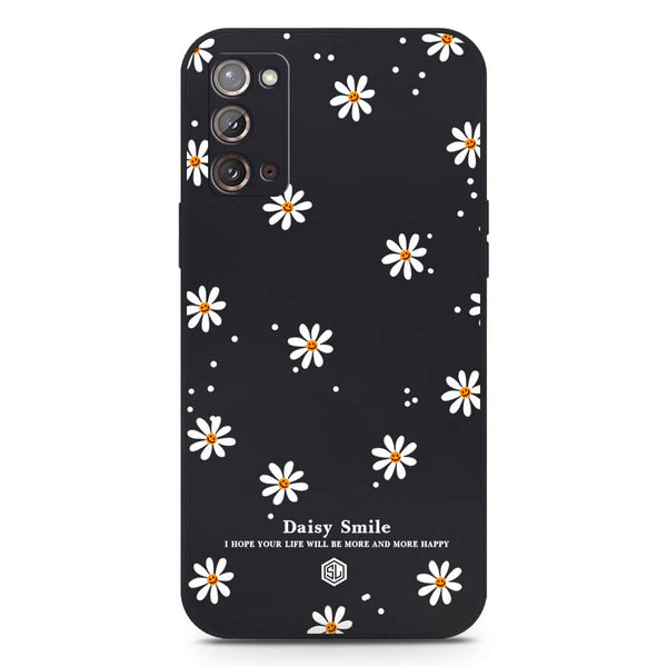 Daisy Smile Design Soft Phone Case - Silica Gel Case - Black - Samsung Galaxy Note 20