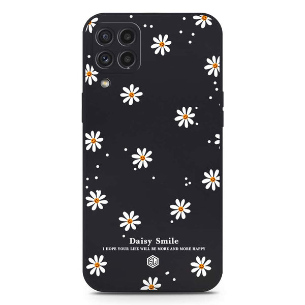 Daisy Smile Design Soft Phone Case - Silica Gel Case - Black - Samsung Galaxy M22