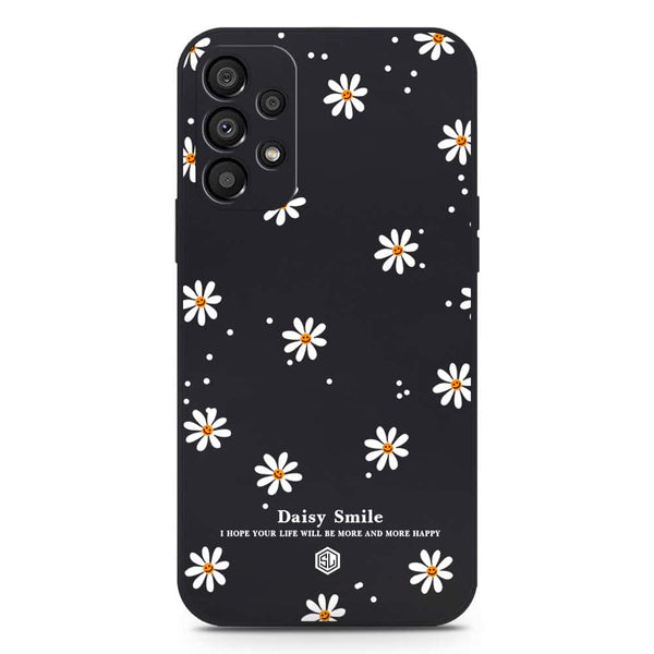Daisy Smile Design Soft Phone Case - Silica Gel Case - Black - Samsung Galaxy A53 5G