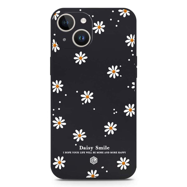 Daisy Smile Design Soft Phone Case - Silica Gel Case - Black - iPhone 14 Plus