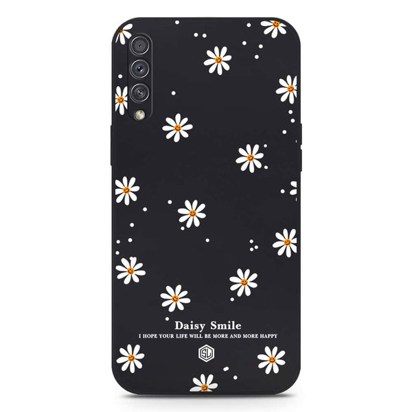 Daisy Smile Design Soft Phone Case - Silica Gel Case - Black - Samsung Galaxy A30s