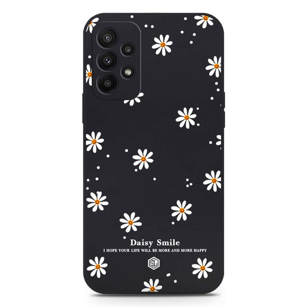 Daisy Smile Design Soft Phone Case - Silica Gel Case - Black - Samsung Galaxy A23