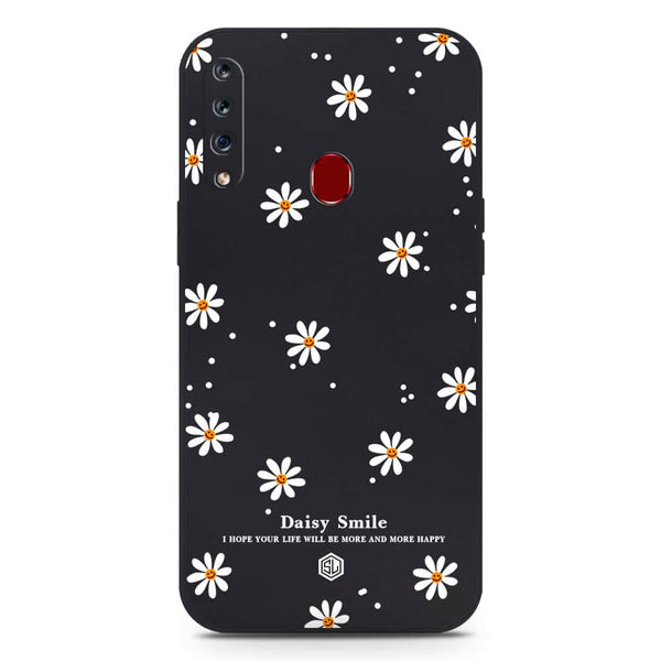 Daisy Smile Design Soft Phone Case - Silica Gel Case - Black - Samsung Galaxy A20s