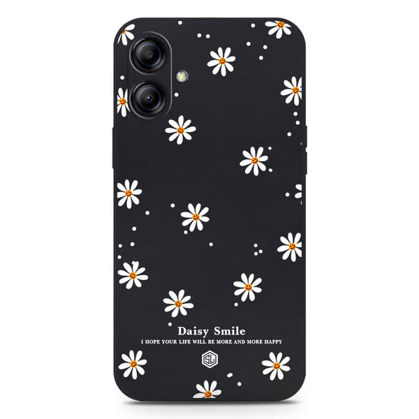 Daisy Smile Design Soft Phone Case - Silica Gel Case - Black - Samsung Galaxy A04e