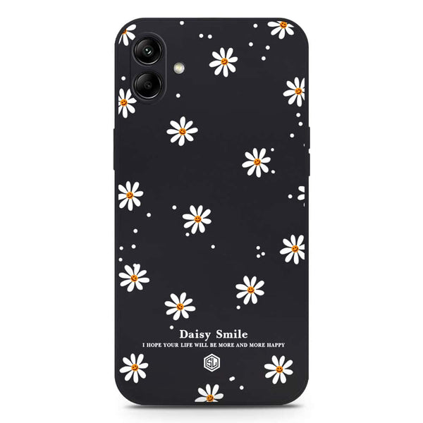 Daisy Smile Design Soft Phone Case - Silica Gel Case - Black - Samsung Galaxy A04