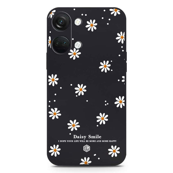 Daisy Smile Design Soft Phone Case - Silica Gel Case - Black - OnePlus Ace 2V