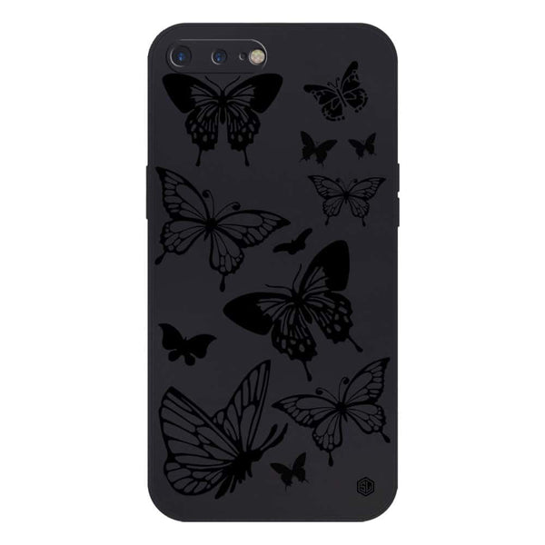 Cute Butterfly Design Soft Phone Case - Silica Gel Case - Black - iPhone 8 Plus / 7 Plus